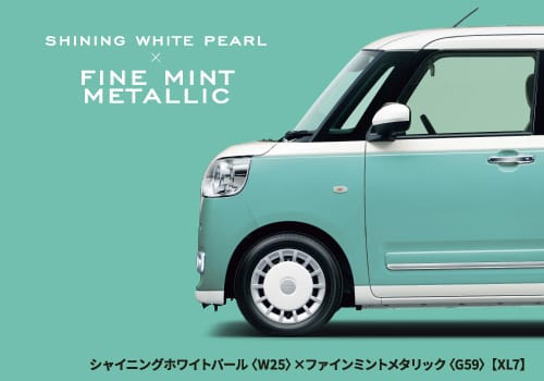 シャイニングホワイトパール〈W25〉×ファインミントメタリック〈G59〉【XL7】